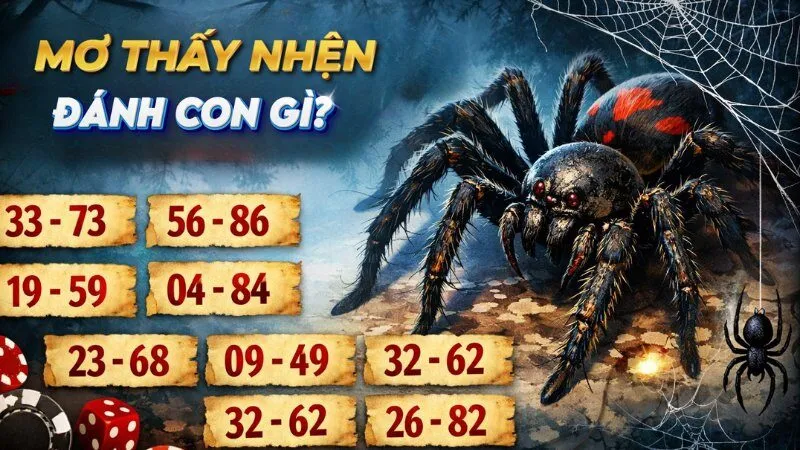 Bộ số mơ thấy nhện đánh con gì?