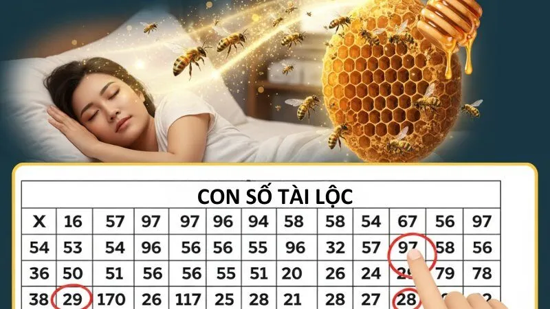 Mơ thấy ong đánh con gì? Giải mã bí ẩn giấc mơ và thử vận may tài lộc